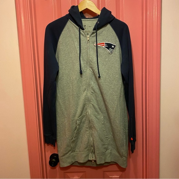 Patriots Nike Long Zip-up Hoodie - Picture 1 of 6